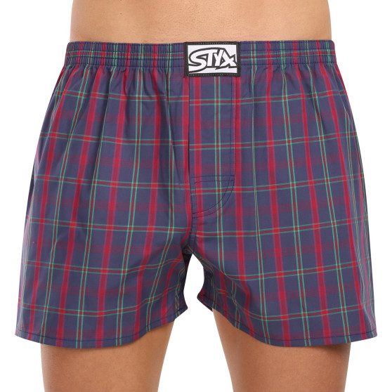 3PACK Boxers para homem Styx borracha clássica multi-coloured (3A20836)