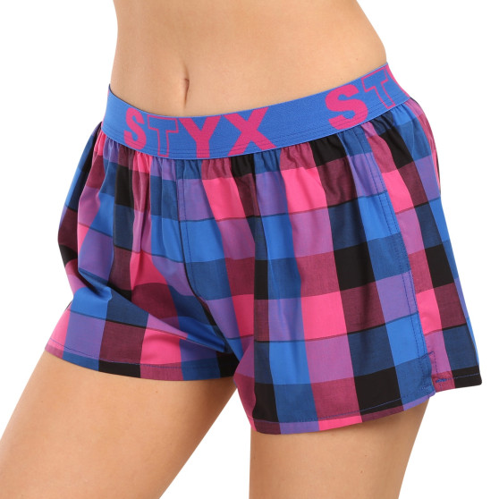 Boxers para mulher Styx desporto elástico multicolorido (T1008)