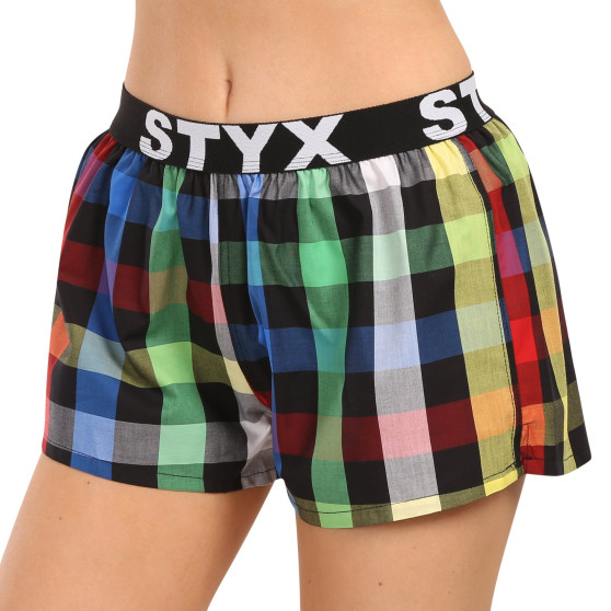 Boxers para mulher Styx desporto elástico multicolorido (T1012)