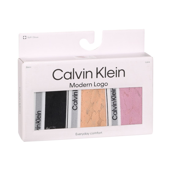 3PACK cuecas para mulher Calvin Klein multicolorido (QD5069E-GP9)