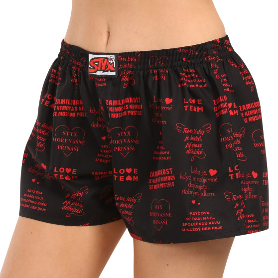 Boxers de senhora Styx arte clássica borracha Letras do Dia dos Namorados (K1757)