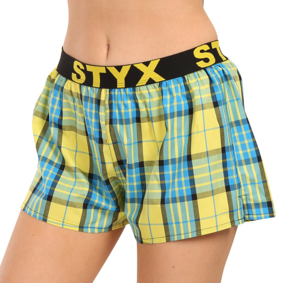 3PACK Boxers para mulher Styx desporto elástico multi-colorido (3T10236)