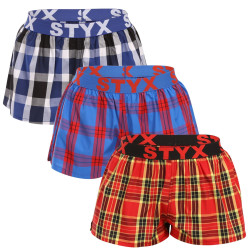 3PACK Boxers para mulher Styx desporto elástico multi-colorido (3T10469)