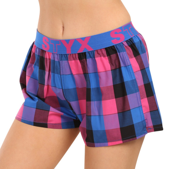 3PACK Boxers para mulher Styx desporto elástico multi-colorido (3T10812)