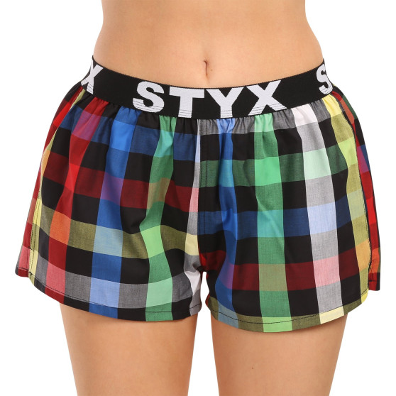 3PACK Boxers para mulher Styx desporto elástico multi-colorido (3T10812)