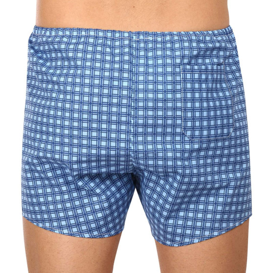 Boxers clássicos para homem Foltýn xadrez azul (K54)