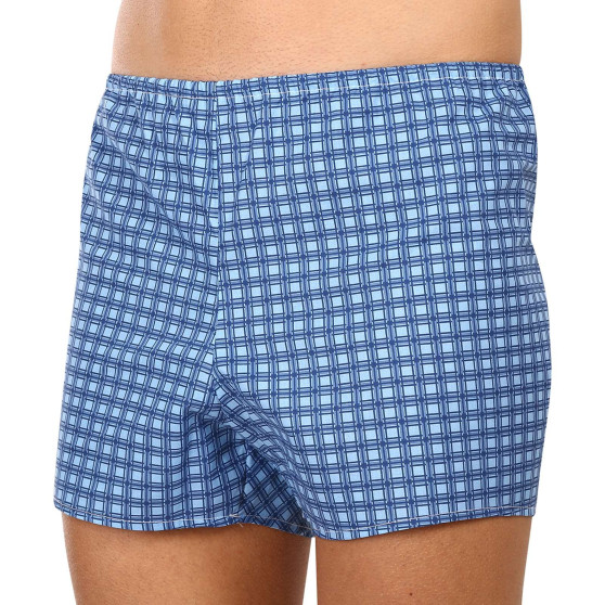 Boxers clássicos para homem Foltýn xadrez azul (K54)