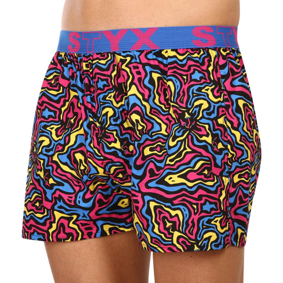 3PACK Boxers para homem Styx arte esportes borracha multicolorido (3B13001)