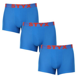 3PACK Boxers para homem Styx sport borracha azul (3G1167)