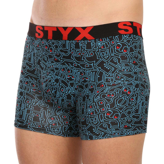 Calções de boxer para homem Styx longo arte desporto borracha doodle (U1256/2)