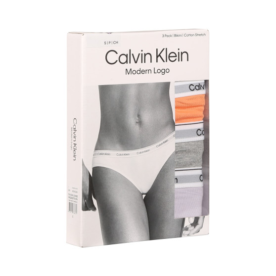 3PACK cuecas para mulher Calvin Klein multicolorido (QD5207E-NPA)