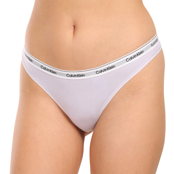 3PACK Tanga para mulher Calvin Klein multicolorido (QD5209E-NPA)