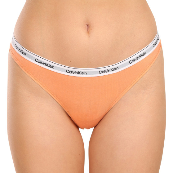 3PACK Tanga para mulher Calvin Klein multicolorido (QD5209E-NPA)