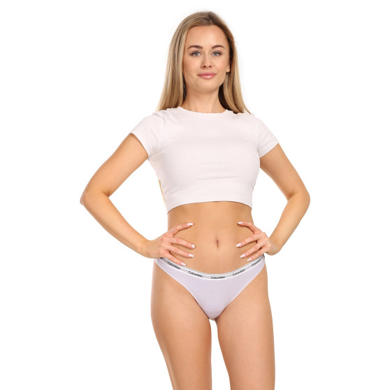 3PACK Tanga para mulher Calvin Klein multicolorido (QD5209E-NPA)