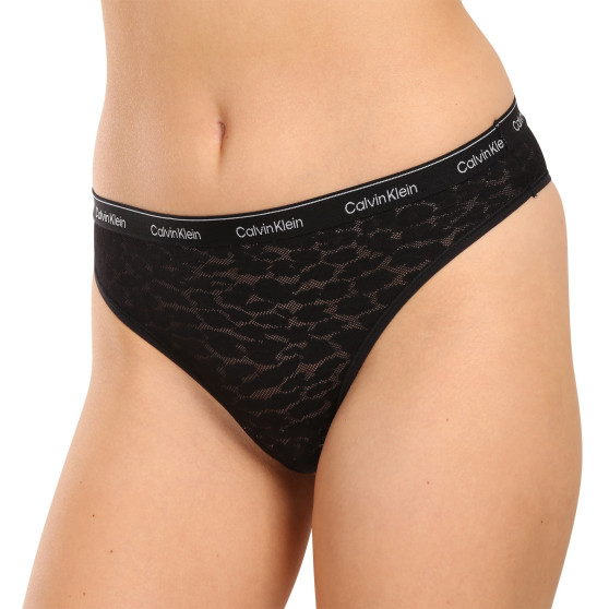 3PACK cuecas brasileiras para mulher Calvin Klein preto (QD5225E-UB1)