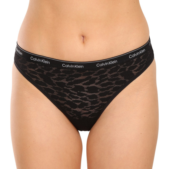 3PACK cuecas para mulher Calvin Klein preto (QD5069E-UB1)