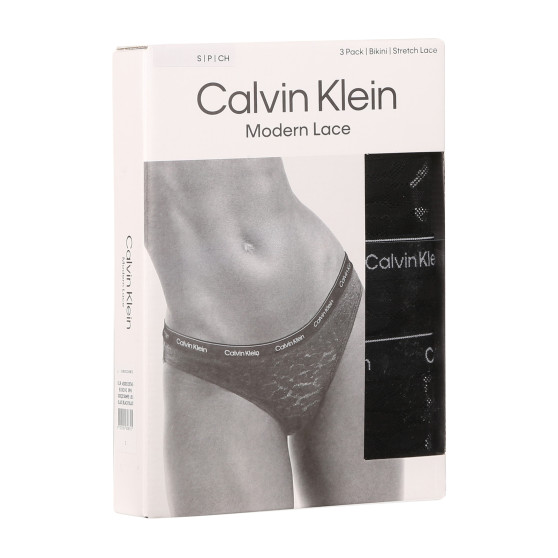 3PACK cuecas para mulher Calvin Klein preto (QD5069E-UB1)