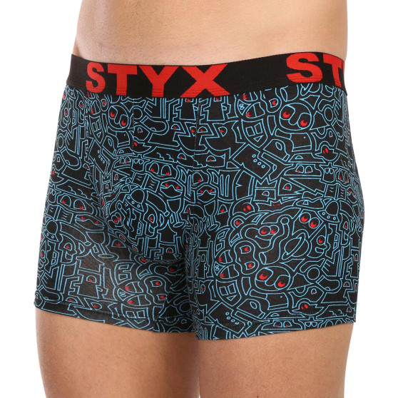 3PACK Boxers para homem Styx arte longa desporto elástico multi-colorido (3U12672/2)