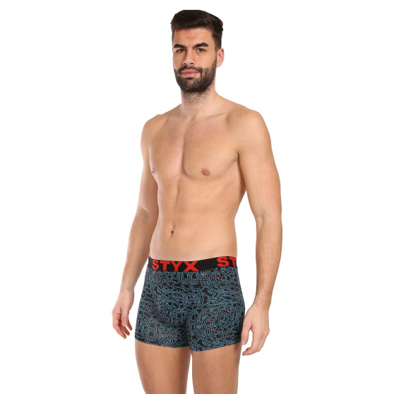 3PACK Boxers para homem Styx arte longa desporto elástico multi-colorido (3U12672/2)