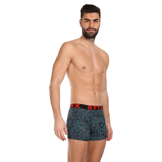 3PACK Boxers para homem Styx arte longa desporto elástico multi-colorido (3U12672/2)