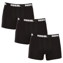 3PACK Boxers para homem Nedeto Rebel preto (3NBR001)