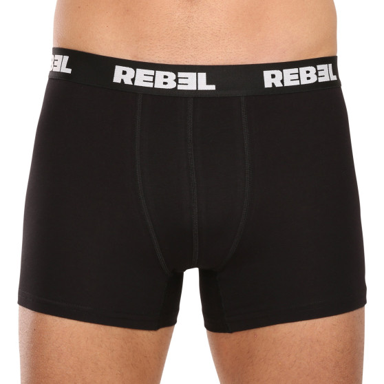 3PACK Boxers para homem Nedeto Rebel preto (3NBR001)