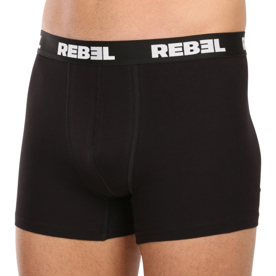 3PACK Boxers para homem Nedeto Rebel preto (3NBR001)