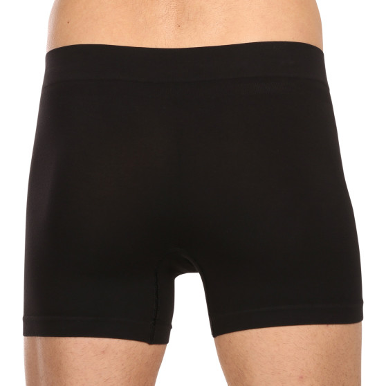 3PACK Boxers para homem Nedeto bambu sem costuras preto (3NDTB001S)