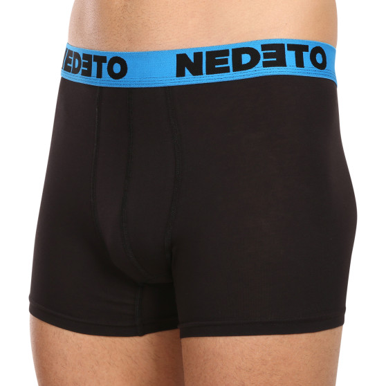 3PACK Boxers para homem Nedeto preto (3NB002)