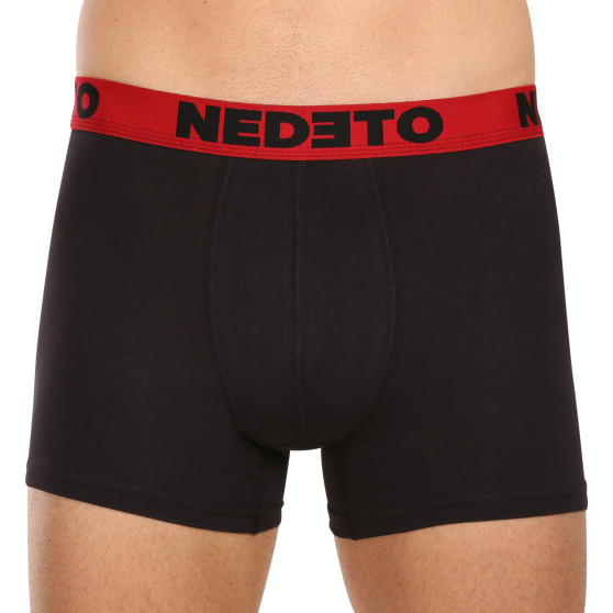 3PACK Boxers para homem Nedeto preto (3NB002)