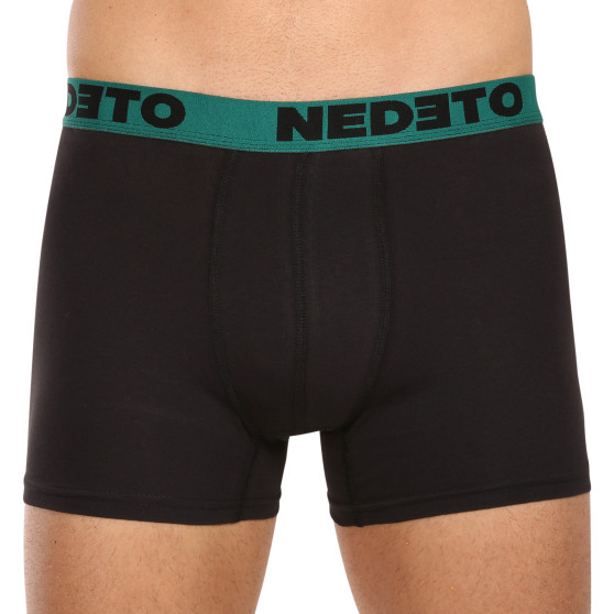 3PACK Boxers para homem Nedeto preto (3NB002)