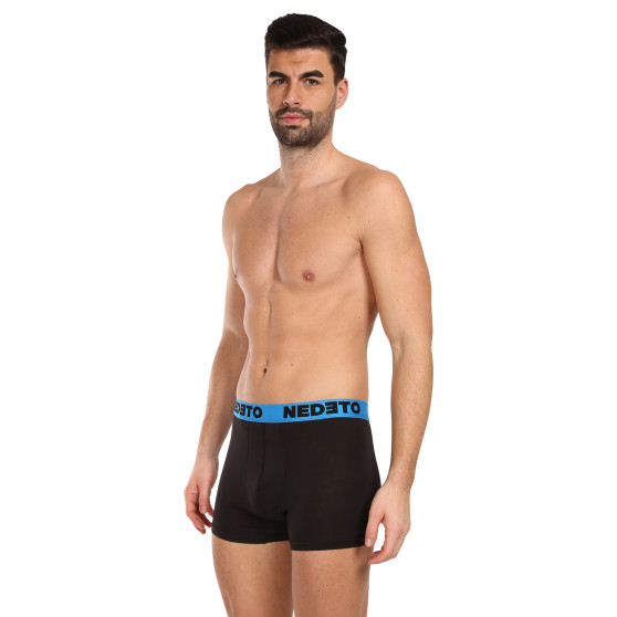 3PACK Boxers para homem Nedeto preto (3NB002)