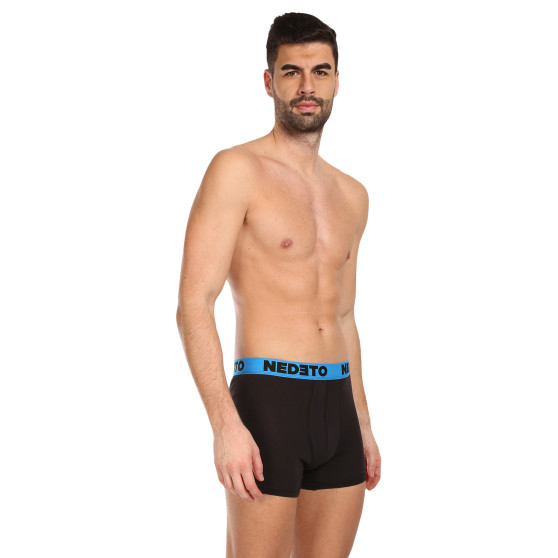 3PACK Boxers para homem Nedeto preto (3NB002)