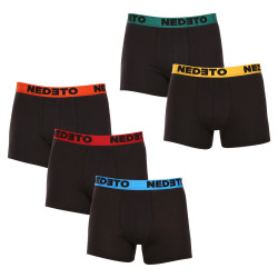 5PACK Boxers para homem Nedeto preto (5NB002b)