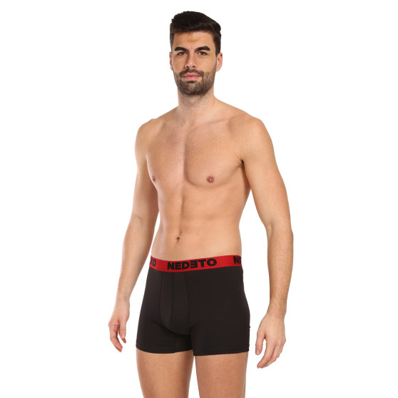 7PACK Boxers para homem Nedeto preto (7NB002b)