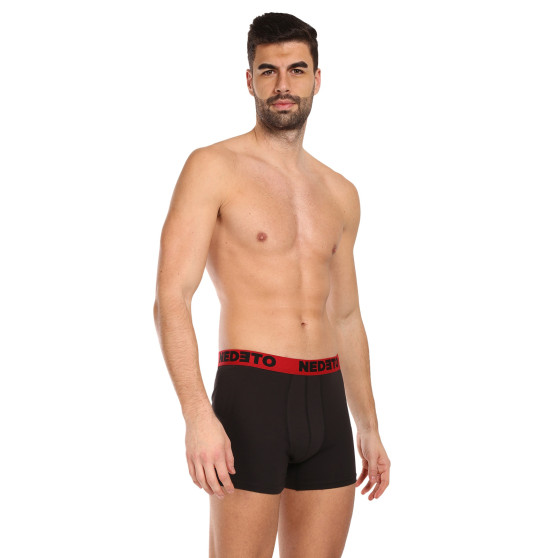 7PACK Boxers para homem Nedeto preto (7NB002b)