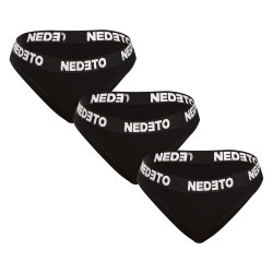 3PACK cuecas para mulher Nedeto preto (3NKB001)