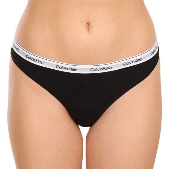 3PACK Tanga para mulher Calvin Klein multicolorido (QD5209E-MPI)