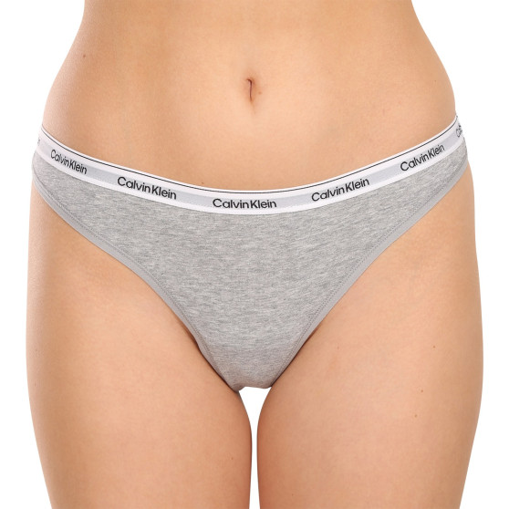 3PACK Tanga para mulher Calvin Klein multicolorido (QD5209E-MPI)