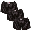 3PACK Boxers para mulher Styx clássico elástico cetim preto (3L0960)