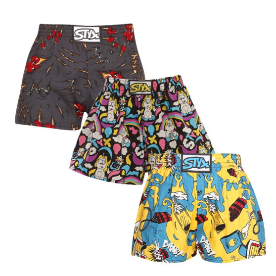 3PACK Boxers para criança Styx arte clássica borracha multicolorido (3J11820)