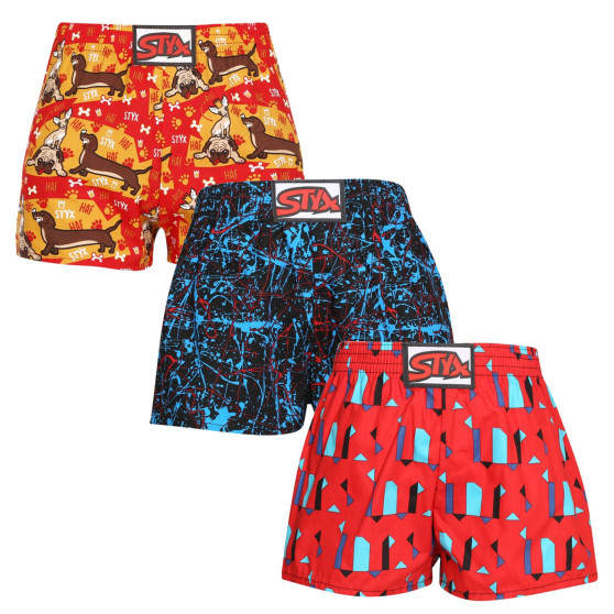 3PACK Boxers para criança Styx arte clássica borracha multicolorido (3J15439)