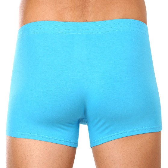 3PACK Boxers para homem Styx borracha clássica azul claro (3Q1169)