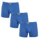 3PACK Boxers para homem Styx longo elástico clássico azul (3F1167)