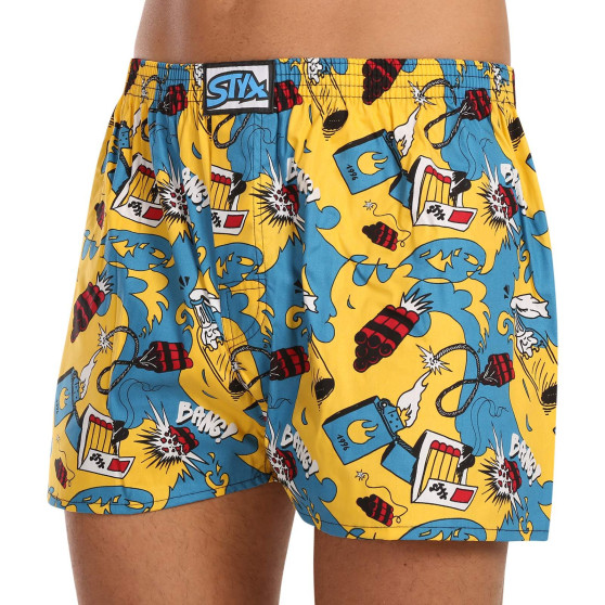 3PACK Boxers para homem Styx arte clássico borracha tamanho grande multicolorido (3E16390)