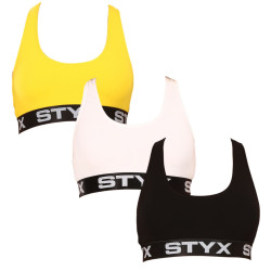 3PACK Soutien de senhora Styx sport multicolorido (3IP09018)