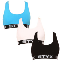 3PACK Soutien de senhora Styx sport multicolorido (3IP09019)