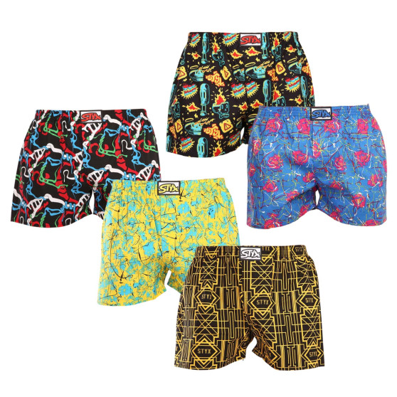 5PACK Boxers para homem Styx arte clássica borracha multicolorido (5A1167288)