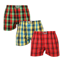 3PACK Boxers para homem Styx borracha clássica multi-coloured (3A093138)