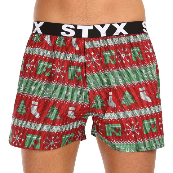 3PACK Boxers para homem Styx arte esportes borracha multicolorido (3B16826)